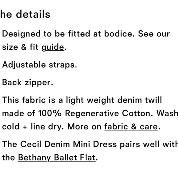 Reformation Cecil Denim Mini Dress - Picture 3 of 6